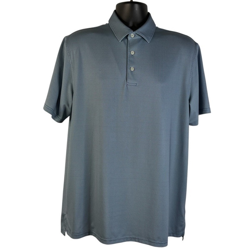 Southern Tide Blue Pink Micro Check Button Down Performance Shirt Men's Large